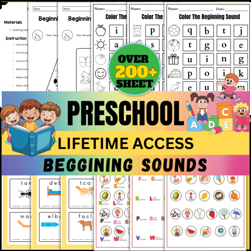 beginning sounds worksheets printable