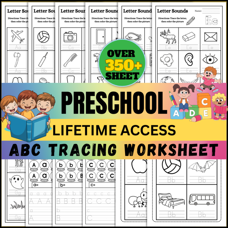 ABC Tracing Worksheets Printable – 350+ Pages of Preschool Alphabet Learning Activities