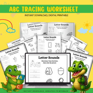 ABC Tracing Worksheets Printable