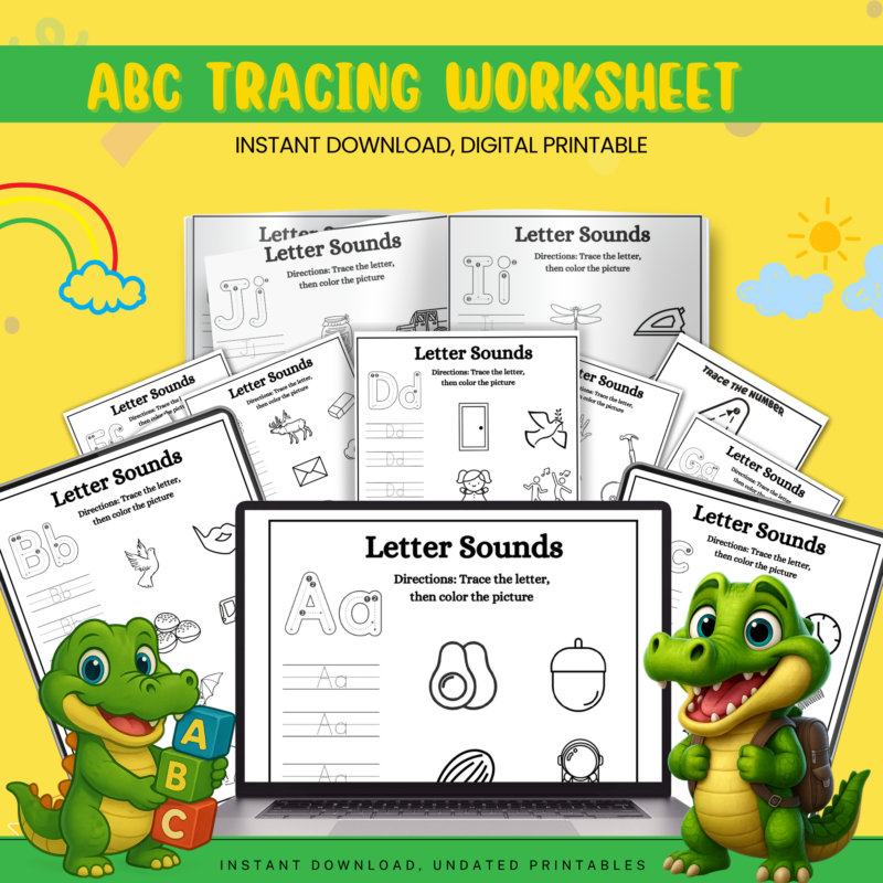 ABC Tracing Worksheets Printable