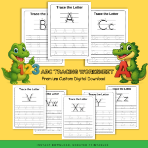 ABC Tracing Worksheets Printable