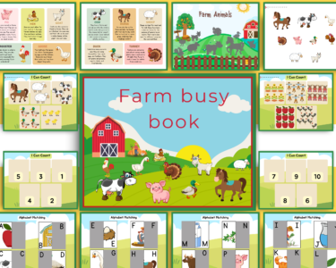 animals busy book printable