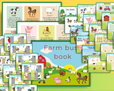 animals busy book printable