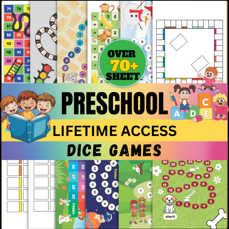 preschool dice games printable
