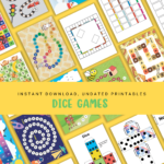 preschool dice games printable