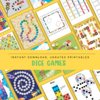 preschool dice games printable