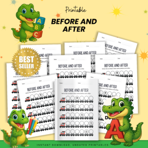 before and after number worksheets