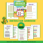 subtraction worksheets for kindergarten