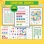 Counting Shapes Worksheets for Kids