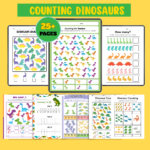 counting dinosaurs worksheets for kids