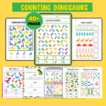 counting dinosaurs worksheets for kids