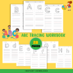 ABC Tracing Workbook for Preschool – 28 Printable Alphabet Practice Pages