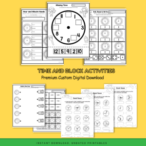 Learning Time Worksheets for Kids – Over 300 Pages - Image 6