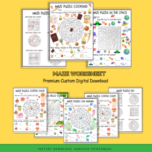 Printable Maze Worksheets for Kids – Over 100 Fun Pages - Image 9