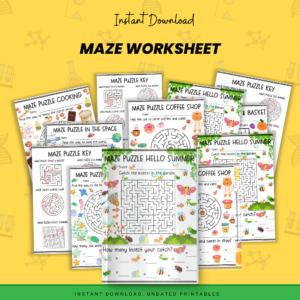 Printable Maze Worksheets for Kids – Over 100 Fun Pages - Image 2