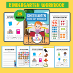 Kindergarten 100th day workbook printable with counting activities, writing pages, and fun learning worksheets for kids