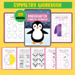 Kindergarten Symmetry Workbook – 20 Pages Printable Mirror & Shape Activities 🧩✨