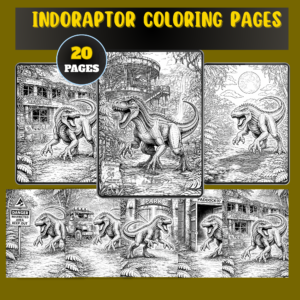 indoraptor coloring page