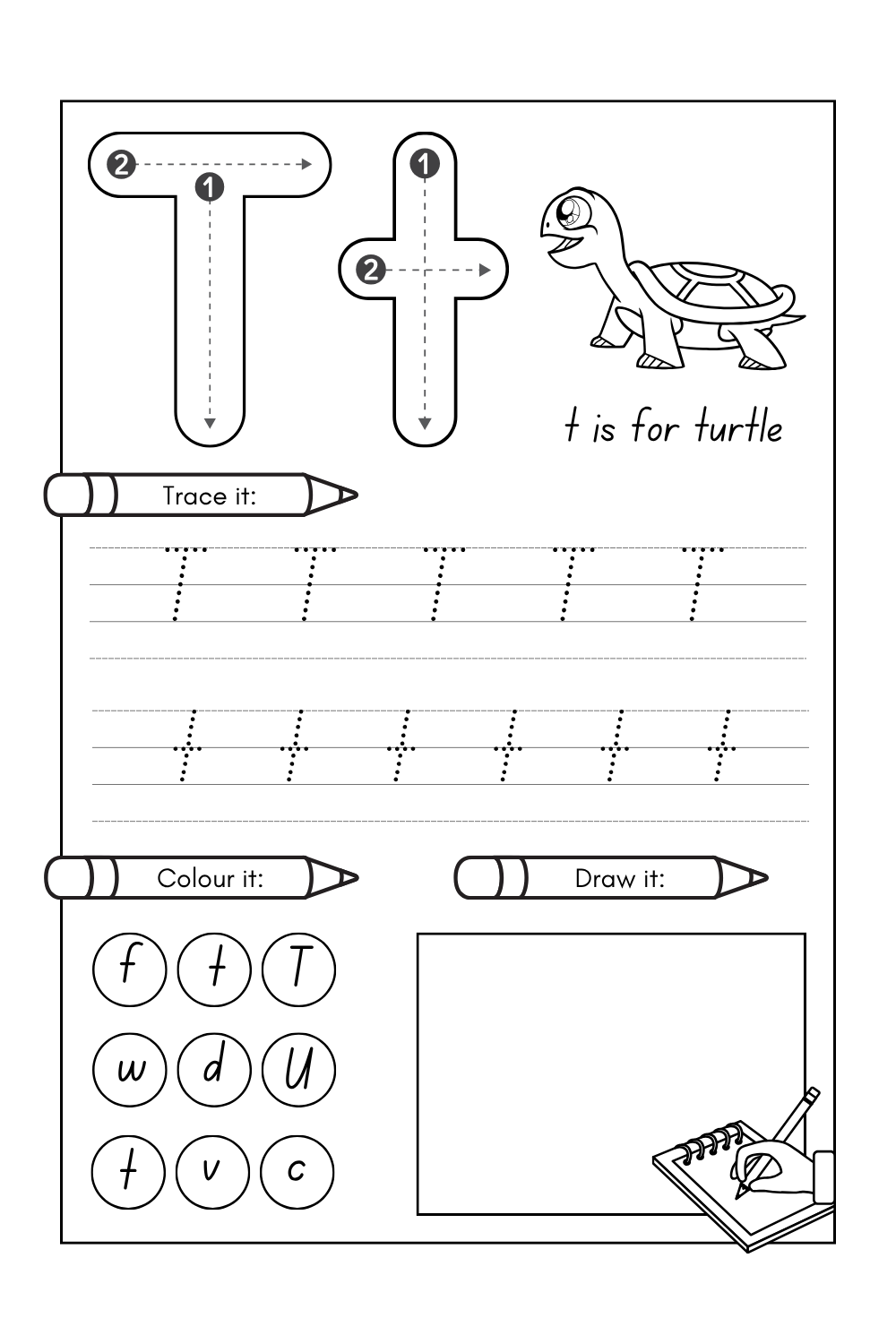 Letter T Worksheets PDF