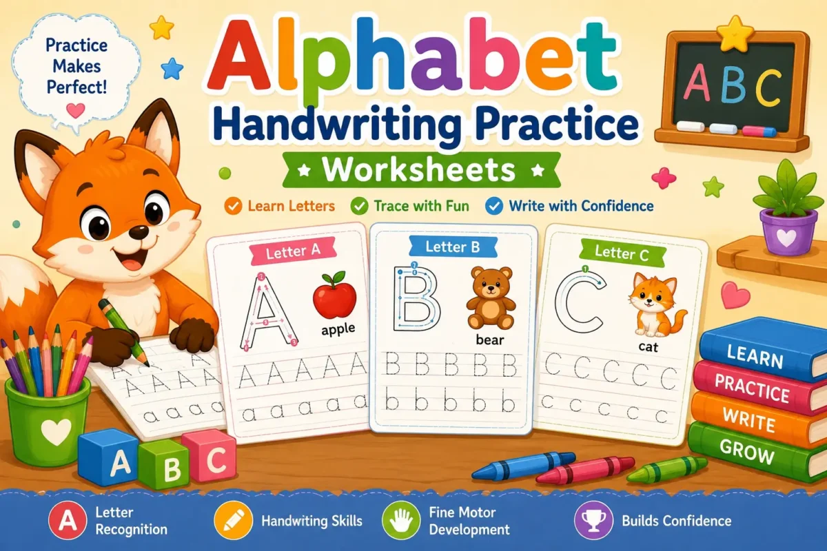 Free Alphabet Handwriting Practice Worksheets PDF