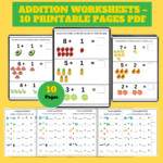 Addition Worksheets – 10 Printable Pages PDF