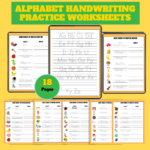 Alphabet Handwriting Practice Worksheets – 18 Printable PDF Pages