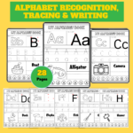 Alphabet Recognition Tracing & Writing Worksheets