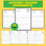 Alphabet Tracing Worksheets – 26 Printable Uppercase & Lowercase Letter Practice Page PDF
