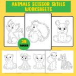Animal Scissor Skills Worksheets – 39 Printable Cutting Practice Pages for Preschool