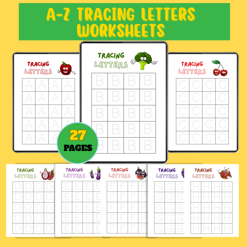 A–Z Tracing Letters Worksheets