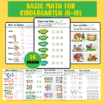 Basic Math for Kindergarten (0–10) – 16 Pages Printable PDF
