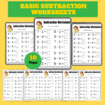 Basic Subtraction Worksheets – 10 Printable Pages PDF