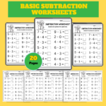Basic Subtraction Worksheets – 20 Printable Pages PDF