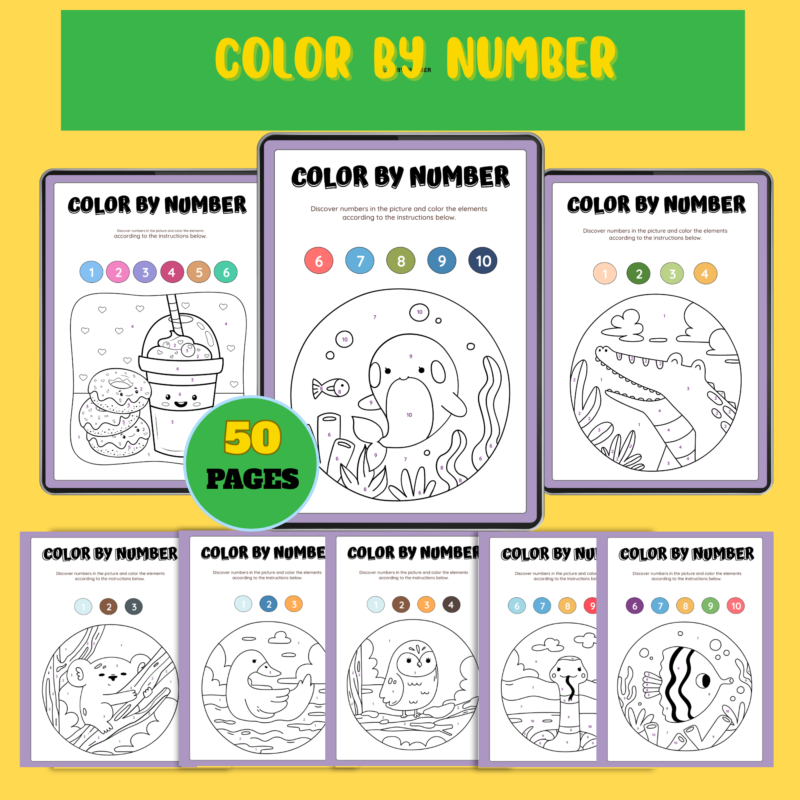 Color by Number Worksheets