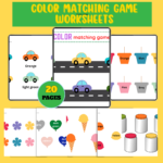 Color Matching Worksheets – 20 Printable Color Recognition Activities for Preschool