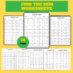 Find the Sum Worksheets – 10 Printable Pages PDF