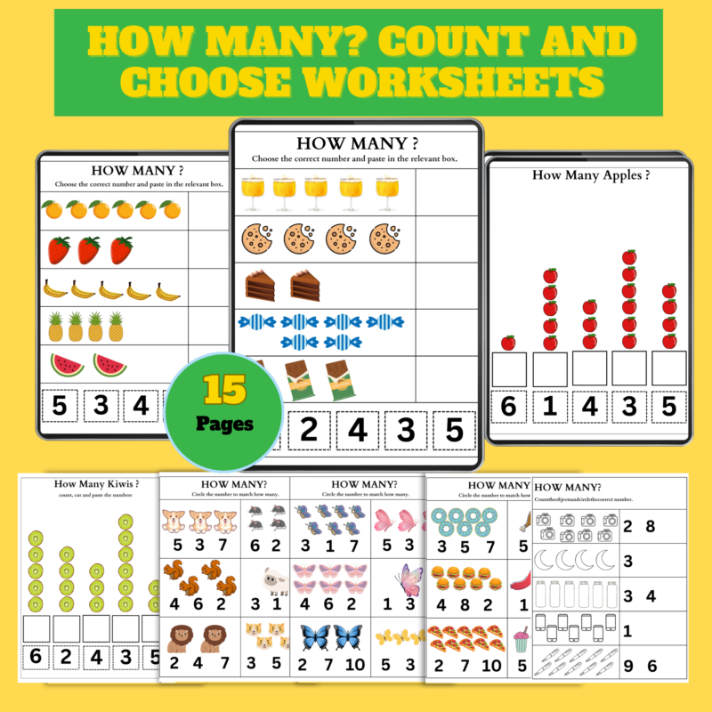 Count and Choose Worksheets