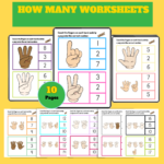 How Many Worksheets – 10 Printable Pages PDF