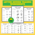 Letter Sounds Tracing Worksheets – 26 Pages
