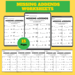 Missing Addends Worksheets – 15 Printable Pages PDF