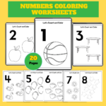Numbers Coloring Worksheets – 20 Printable Pages PDF