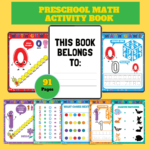 91-Page Preschool Math Activity Book – Printable Numbers & Counting Worksheets PDF