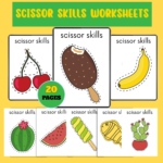 Scissor Skills Worksheets – 20 Printable Cutting Practice Pages for Preschool