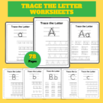 Trace the Letter Worksheets – 78 Printable PDF Pages