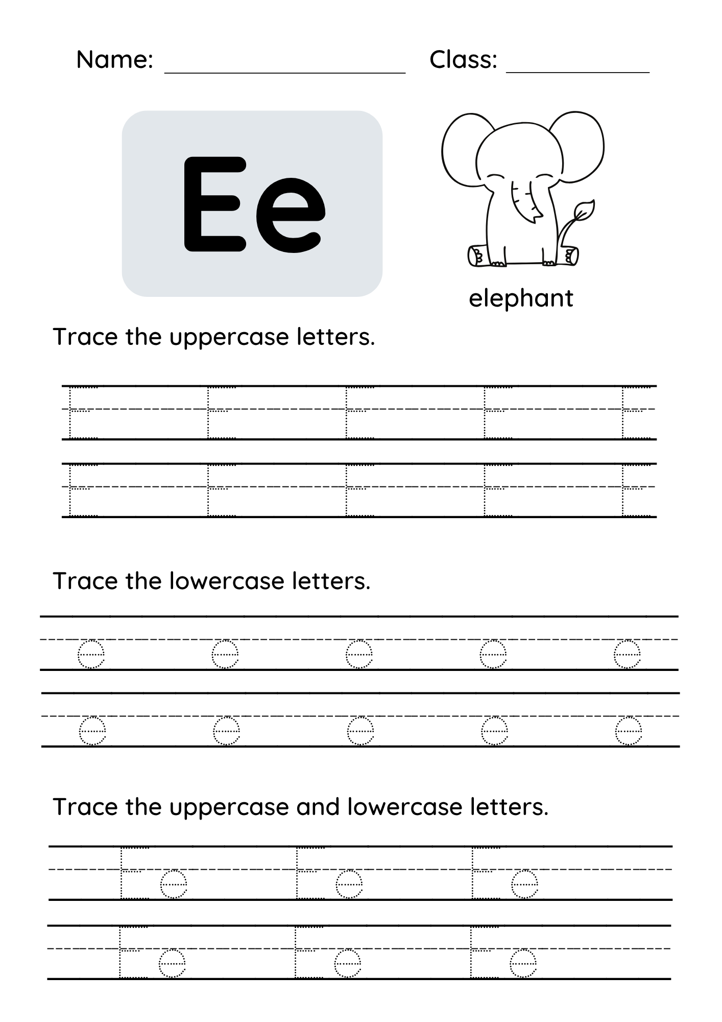 Letter E