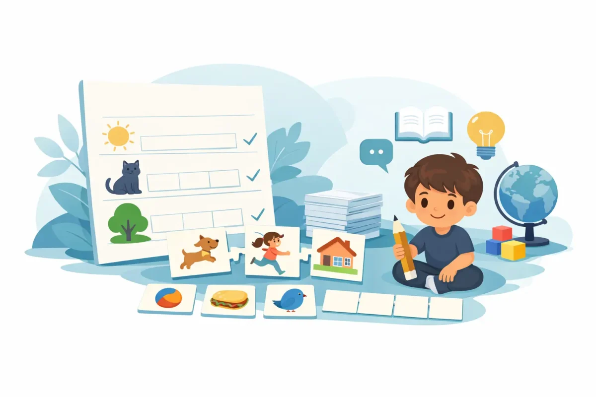 Sentence Building Worksheets Guide for Early Readers