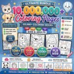 10 Million+ Kids Activity Sheets Bundle | PLR MRR Commercial Use | Coloring Pages Worksheets | Educational Printables | Digital Download - Image 2