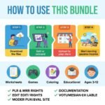 10 Million+ Kids Activity Sheets Bundle | PLR MRR Commercial Use | Coloring Pages Worksheets | Educational Printables | Digital Download - Image 5