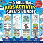 10 Million+ Kids Activity Sheets Bundle | PLR MRR Commercial Use | Coloring Pages Worksheets | Educational Printables | Digital Download