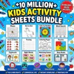 10 Million+ Kids Activity Sheets Mega Bundle, PLR MRR Commercial Use (Digital Download) - Image 2
